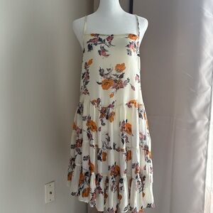 Free People Ivory Floral Sundress, size L